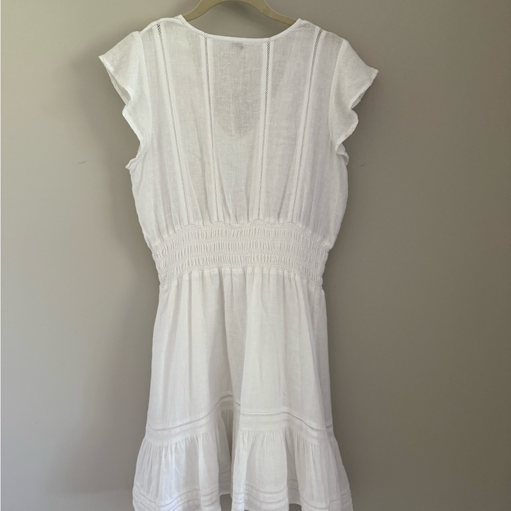 Rails Light Gray Textured Linen Dress